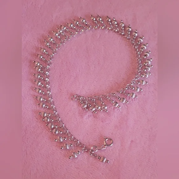 Anklet - 10" Italian Sterling Silver - Picture 4 of 13